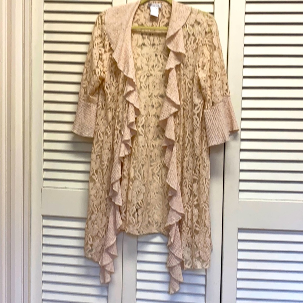 Paisley Vine Ivory Lace Coverup
